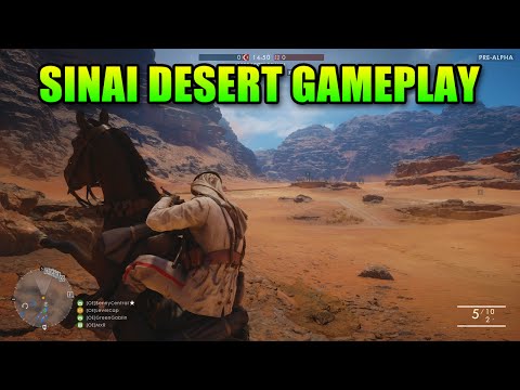 Battlefield 1 - Sinai Desert 1 Hour Raw Gameplay - New Guns!