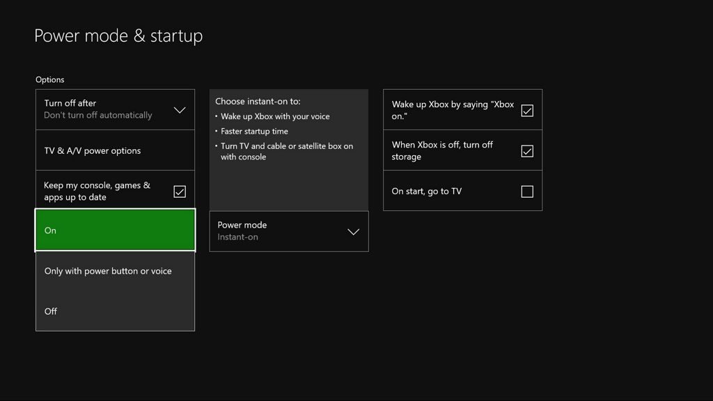 xbox one drop down menu